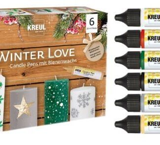 Комплект за рисуване върху свещи WINTER LOVE (6 цвята)