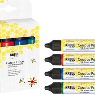 Сет от 4 бр бои за рисуване върху свещи kreul candle pen set