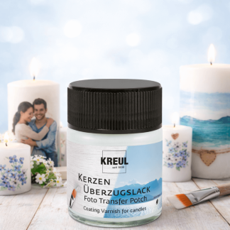 Kreul Foto Transfer Potch – сатенен лак за трансфер върху свещи 50 ml