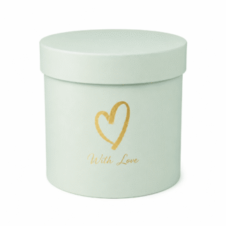 Зелена кутия за аранжиране With Love – 11 см