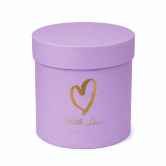 Лилава кутия за аранжиране With Love – 11 см