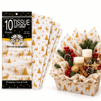 Коледна тишу хартия Gold Winter – 10 листа, 50 × 65 см